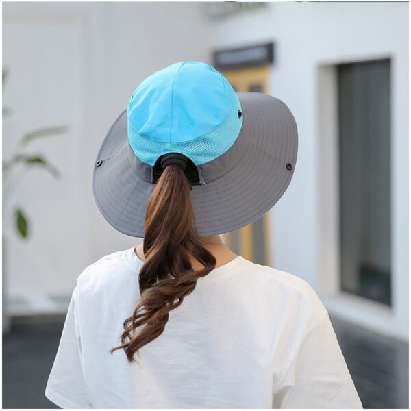 Unisex Summer Foldable Sun Fisherman Hat Men Women Wide Brim Casual Outdoor Travel Beach Sunscreen UV Protection  Sun Hats - Image 6