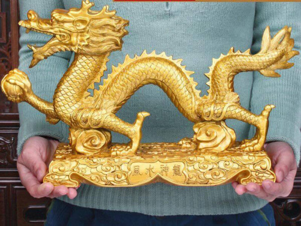 Zhaocailong Ornaments Zodiac Golden Dragon Geomantic Products Crafts Home Office Decoration - Image 6