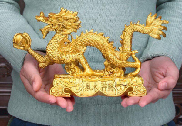 Zhaocailong Ornaments Zodiac Golden Dragon Geomantic Products Crafts Home Office Decoration - Image 3