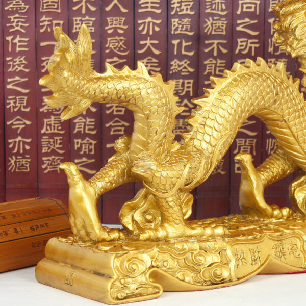 Zhaocailong Ornaments Zodiac Golden Dragon Geomantic Products Crafts Home Office Decoration - Image 4