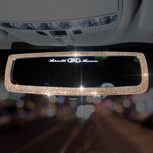 Lovely Diamond-studded Car Interior Mirror Decoration Products For Ladies - Image 6