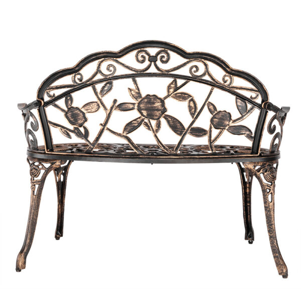 Cast Aluminum Outdoor Courtyard Decoration Garden Leisure Rose Bench Sturdy Durable Outdoor Products XH - Image 6