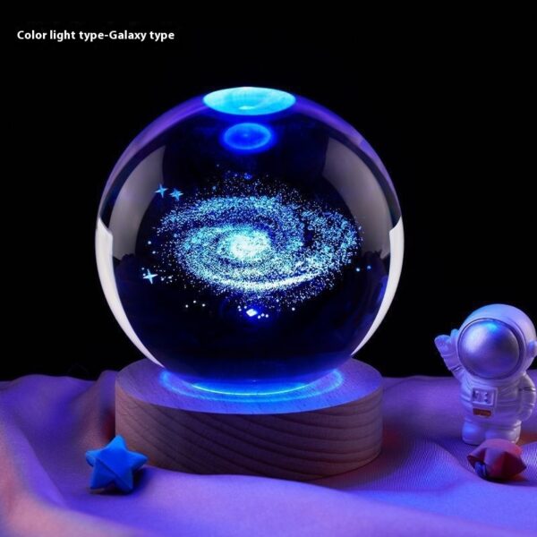 Moon Small Night Lamp Decoration Creative Crystal Ball - Image 5