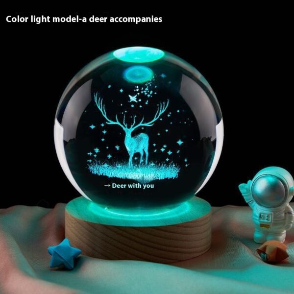 Moon Small Night Lamp Decoration Creative Crystal Ball - Image 10