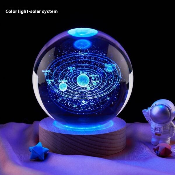 Moon Small Night Lamp Decoration Creative Crystal Ball - Image 3