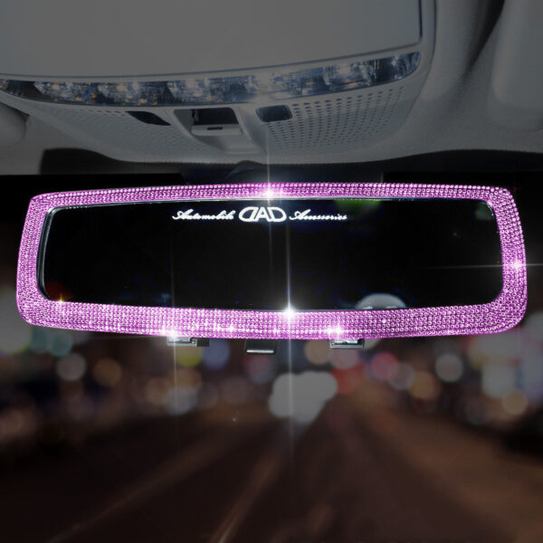 Lovely Diamond-studded Car Interior Mirror Decoration Products For Ladies - Image 7