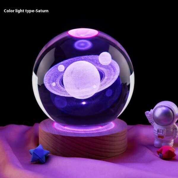 Moon Small Night Lamp Decoration Creative Crystal Ball - Image 6