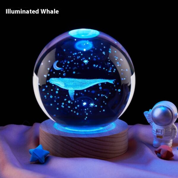 Moon Small Night Lamp Decoration Creative Crystal Ball - Image 7